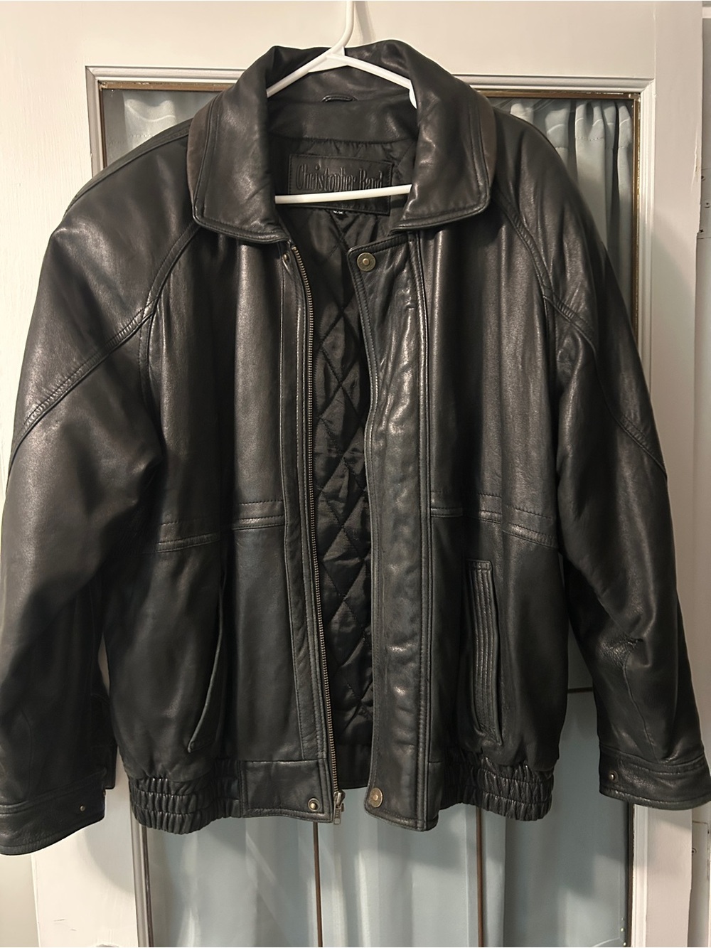 Vintage Black Leather Men's Jacket